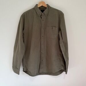 J.Crew Cotton Flannel Suede Elbow Patch Button Down Shirt Size L